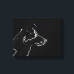 Impressão Em Tela Quer um cachorro | Branco sobre o desenho de fotos<br><div class="desc">Quer um cachorro | White on Black Digital Photo Sketch Canvas Print</div>