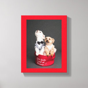 IMPRESSÃO EM TELA QUERIDOS PAPAIS NOEIS, QUERO TODOS OS OSSOS