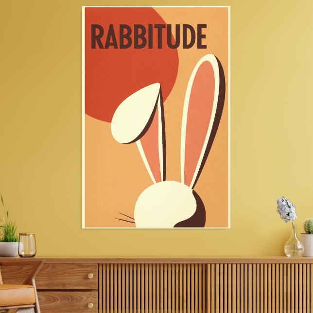 Impressão Em Tela Rabbitude Poster (Insitu(Sala de estar))