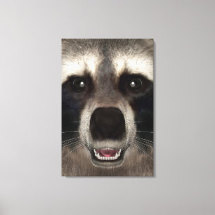 Impressão Em Tela Raccoon