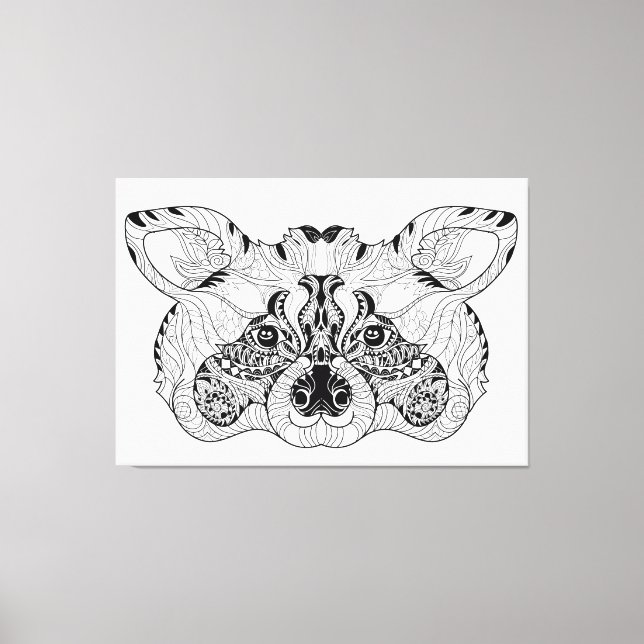 Impressão Em Tela Raccoon 6 inspirado (Frente)