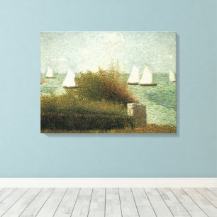 Impressão Em Tela Rade de Grandcamp de Georges Seurat, Arte Antiga