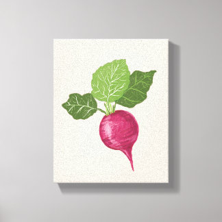 Impressão Em Tela Radish kitchen wall decor (vegetable illustration)