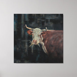 Impressão Em Tela "Raggedy" A Vaca da Família 40" x 40"   