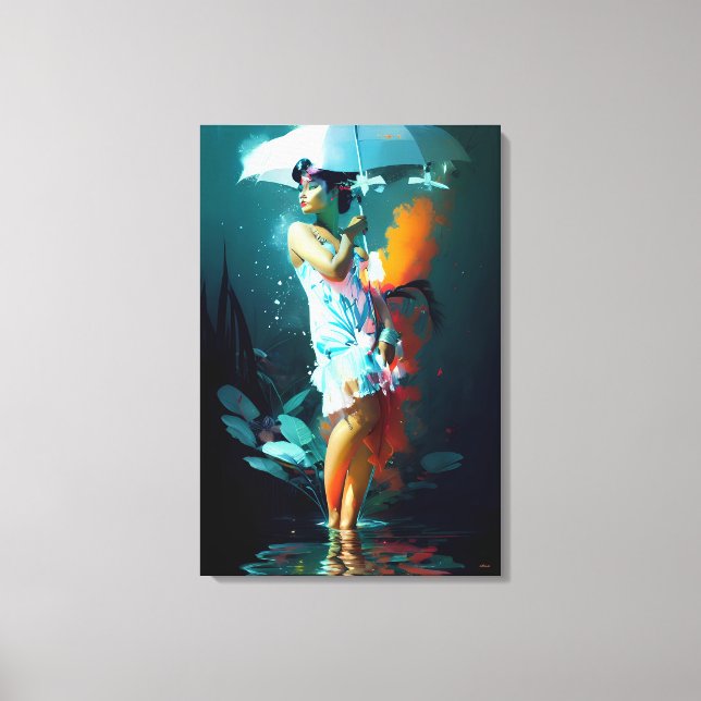 Impressão Em Tela Rain Parade - Ken Gage Art (Frente)