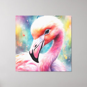 Impressão Em Tela Rainbow Birds Flamingo 2