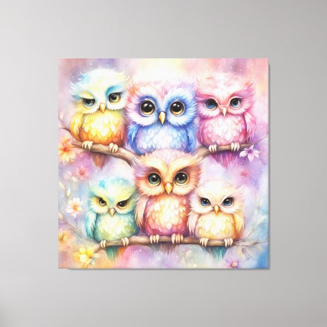 Impressão Em Tela Rainbow Birds Ows 3 (Frente)