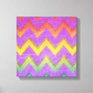 Impressão Em Tela Rainbow Chevron por Shirley Taylor