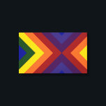 Impressão Em Tela Rainbow Chevrons<br><div class="desc">Celebre seu Orgulho LGBT ou amor de cor com um arco-íris geométrico. Uma série de chevrons vermelhos,  laranja,  amarelo,  verde,  azul,  índigo e violeta convergem nesse padrão geométrico original,  em negrito. Imagem criada digitalmente. Copyright © 2012 Claire E. Skinner. Todos os direitos reservados.</div>