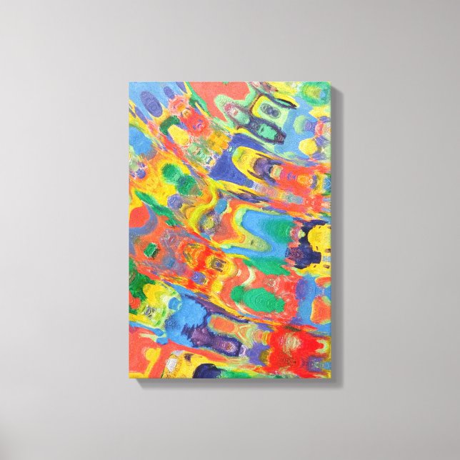 Impressão Em Tela Rainbow Waves (Frente)