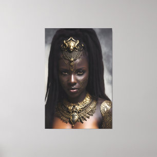 Impressão Em Tela Rainha Africana 036