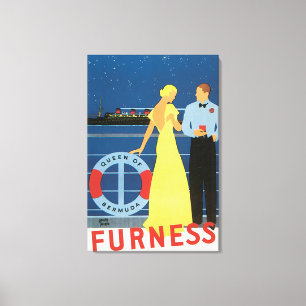 Impressão Em Tela Rainha das Bermudas Viagens vintage