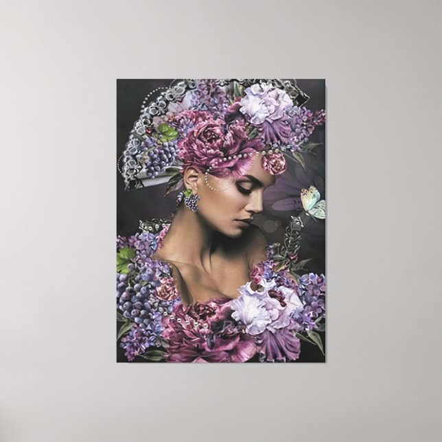 Impressão Em Tela Rainha das Flores (Frente)