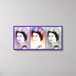 Impressão Em Tela Rainha Elizabeth II Trio