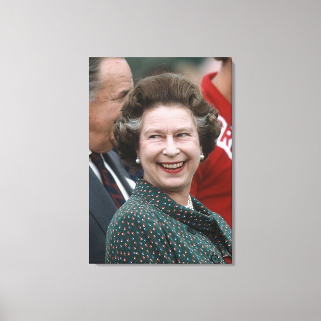 Impressão Em Tela Rainha Elizabeth II Windsor 1986 (Frente)