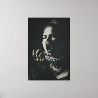 Impressão Em Tela Rainha Gótica Vampira em Tela Esticada – Fanta Som