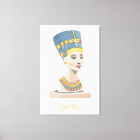Rainha Nefertiti e Poster retangular de Cartouche.