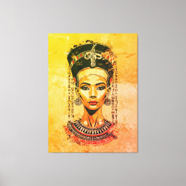 Impressão Em Tela Rainha Régia do Egito – Arte Neo-Faraônica Moderna