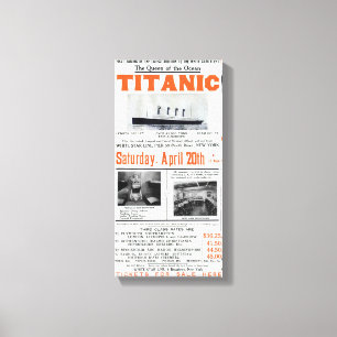 Impressão Em Tela Rainha titânica do oceano - linha branca da