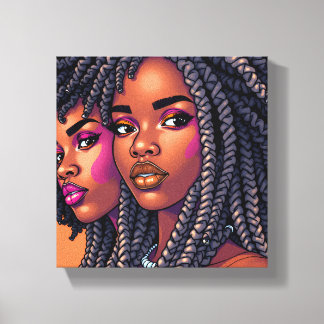 Impressão Em Tela Rainhas Negras Melanina Mulheres Sista Rainhas Lar