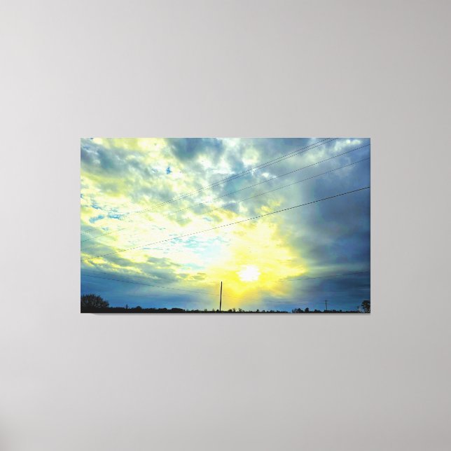 Impressão Em Tela Raios de luz (Frente)