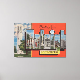 Impressão Em Tela Raleigh, North Carolina - grandes cenas 2 da letra