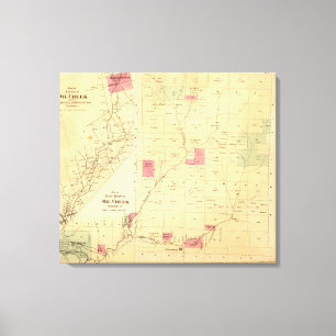 Impressão Em Tela Ramais de Creme de Petróleo