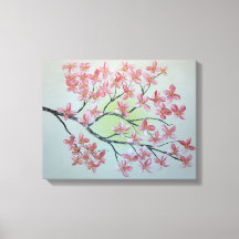 Ramificação Sakura. Pintura a óleo