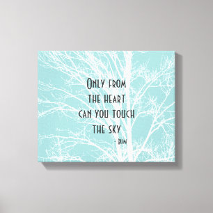 Impressão Em Tela Ramificações de Árvores Brancas Rustic Blue