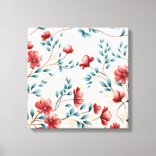 Impressão Em Tela Ramo Floral Botânico Elegante