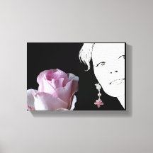 Rapariga cara rosa bonito rosa rosa moda floral ar