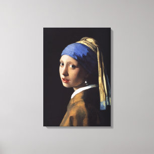Impressão Em Tela Rapariga com pérolas - Johannes Vermeer