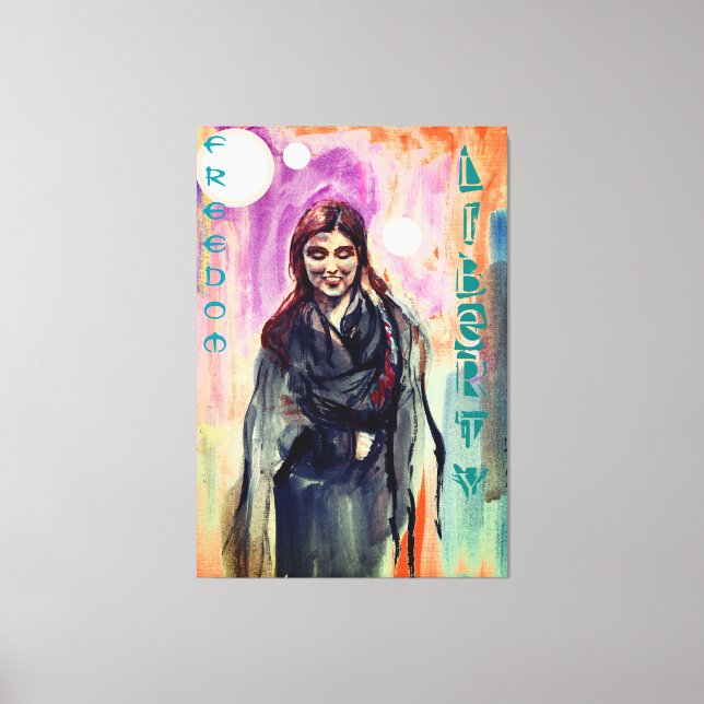 Impressão Em Tela Rapariga da Liberdade em Kimono, outra arte mundia (Frente)