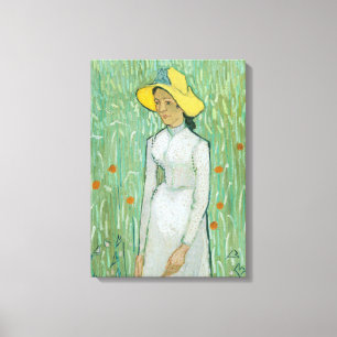 Impressão Em Tela Rapariga de Branco por Vincent van Gogh