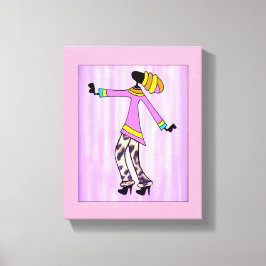 Impressão Em Tela Rapariga-Na moda de-Arte Africana