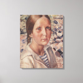 Impressão Em Tela Rapariga numa Praia de Pebble