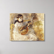 Rapariga Tocando Mandolin (por Berthe Morisot)