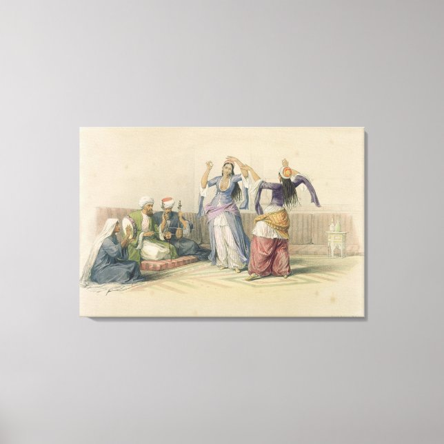 Impressão Em Tela Raparigas dançantes no Cairo, do 'Egito e Nubia' (Frente)