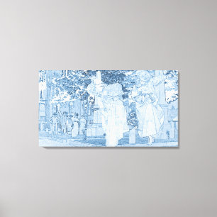 Impressão Em Tela Raparigas Fantasmas Escapando Cemitério Vintage Ar
