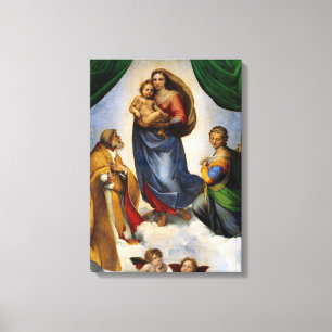Impressão Em Tela Raphael Sistina Madonna