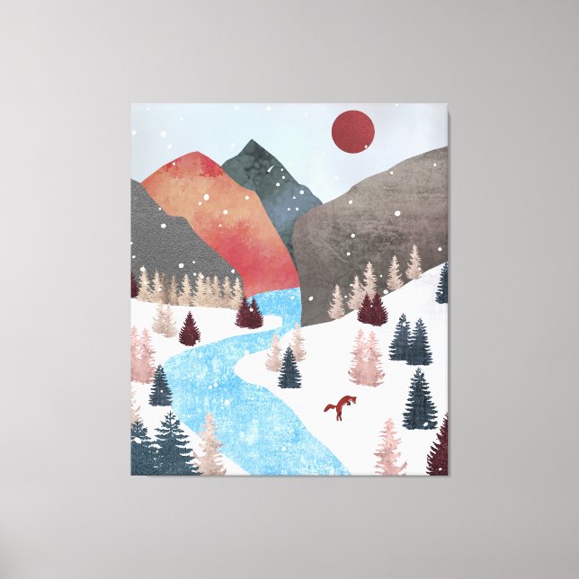 Impressão Em Tela Raposa de caça de inverno (Frente)