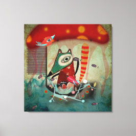 Impressão Em Tela Raposa do Mar Marinheiro Ninho e Pássaros