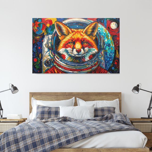 IMPRESSÃO EM TELA RAPOSA NO ESPAÇO (Insitu(Quarto))