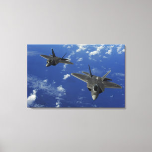 Impressão Em Tela Raptores da força aérea de E.U.F-22 em vôo pert