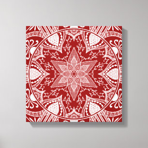 Impressão Em Tela Raspberry Mandala