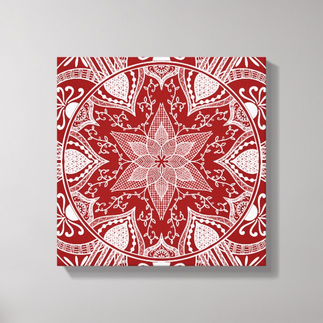 Impressão Em Tela Raspberry Mandala (Frente)