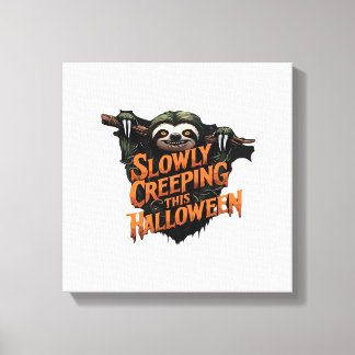 Impressão Em Tela Rastejando Lentamente Neste Halloween - Camisa Clá