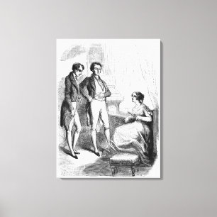 Impressão Em Tela Rastignac apresenta a Madame de Nucingen