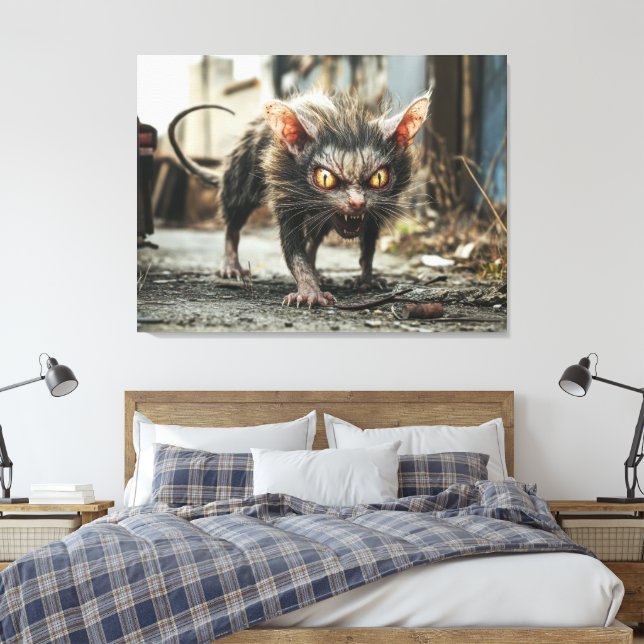 Impressão Em Tela Rato monstro  (Insitu(Quarto))