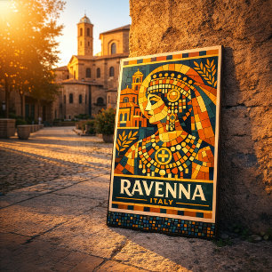 Impressão Em Tela Ravenna Itália Imperatriz Bizantina Cartaz de Mosa